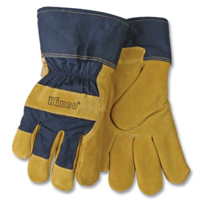 Kinco Lined Suede Pigskin Leather Palm Gloves - Safety Cuff